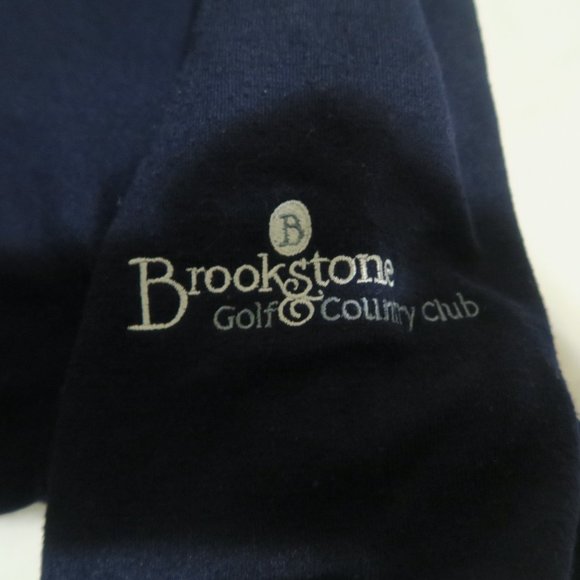 VTG Ashworth Coolmax Mock Neck Brookstone Golf Country Club Men Blue Made in USA - Picture 4 of 7
